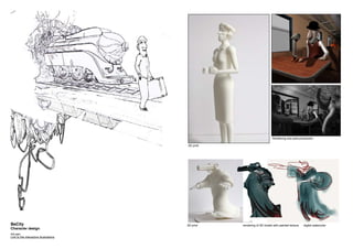 BeCity
Character design
3D print rendering of 3D model with painted texture digital watercolor
3D print
Rendering and post-production
Ink pen
Link to the interactive illustrations
 