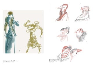 Digital markers, tablet, Procreate
Hommage a Jean-Claude Forest,
Personal research
Character Design
Crayon Conte
 
