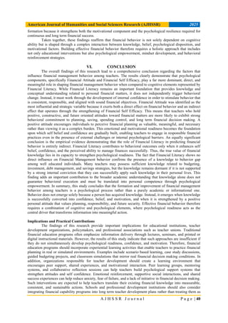 The Influence of Financial Literacy and Financial Attitude on Financial ...