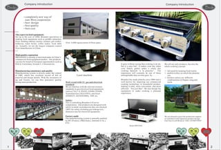 Company IntroductionCompany Introduction
 completely new way of
east-West cooperation
 best design
 best quality
 best cost
The expert in food equipment:
Set up in the year of 2000, Brandon specializes in
making food equipment such as griddle (plancha),
fryer, holding cabinet, toaster, steamer, gas cooker,
barbecue, water boiler, coffee maker, work table
etc. Actually, we are the largest computer control
fryer manufacturer in China.
High quality reputation
BRANDON is already a renowned name in China’s
commercial food equipment market. Our products
can also be found in European supermarkets such as
B & Q, Castorama, System U, Cdiscount etc.
Over 8,000 square meter of floor space
Manufacturing consistency and quality
Manufacturing system is strictly under the control
of ERP, which has excellent record of bill of
material and design details. With the assistance of
jig and fixture, we can thus guarantee quality
during mass production.
Laser machine
Well versed with CE gas and electrical
standard
We are familiar with the relevant western
standards in gas/electrical food equipment,
such as CSA 1.8, EN203, EN484, EN498,
Australian Gas (AGA 4563), electrical
(EN60335, AS/NZS3000), NSF etc.
Safety:
This is something Brandon will never
compromise. Our products are designed with
safety in mind; at production they are checked
100% for safety including gas leakage test,
dielectric test for electrical equipment.
Factory audit
Our manufacturing system is annually audited
by BV (France), IMQ (Italy), Intertek (U.K.),
ETL.
It goes without saying that cooking is an art,
but it is also fun! It makes your day when
your family gather under a sunny day
cooking Spanish “a la plancha”. The
experience will certainly be one of those
unforgettable days as time goes by . . . . . .
Brandon has made plancha since 2006 and is
well known for imparting our commercial
cooking technology to household product,
making it safer, more convenient, and more
efficient. Not just that ! We also design the
equipment to make cooking a pleasant
experience.
We sell not only products, but also the
whole cooking concept:
◇ lid (used for keeping food warm)
◇ mobile trolley on which the plancha
sits
◇ kitchen cutlery set: different
combinations of flipper, tong and
knife
We are pleased to provide production support
to customers with ingenious product design.
Feel free to call Brian at +(86) 136 000 95095
Model:BPEI304L
1 2
 