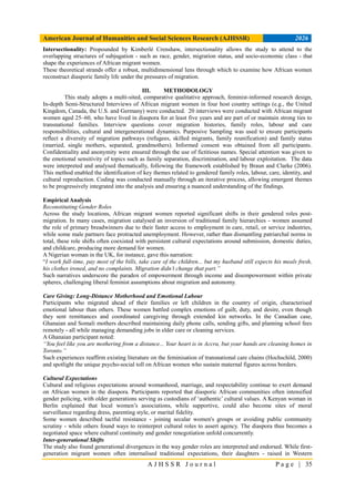 Gender and Migration: The Reconfigured Role of African Women in ...