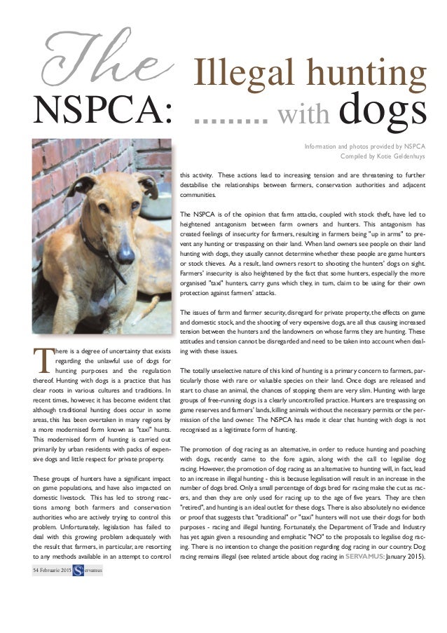 the illegal hunting with dogs