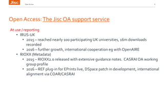 UKSG Conference 2016 Breakout Session - Jisc open access services to support the article life cycle, Neil Jacobs and Steve Byford