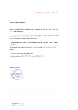 Pagina 4 - Curriculum vitae di 
[ ABOOHI Delphine Rachel ] 
