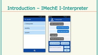 Introduction – IMechE I-Interpreter
 