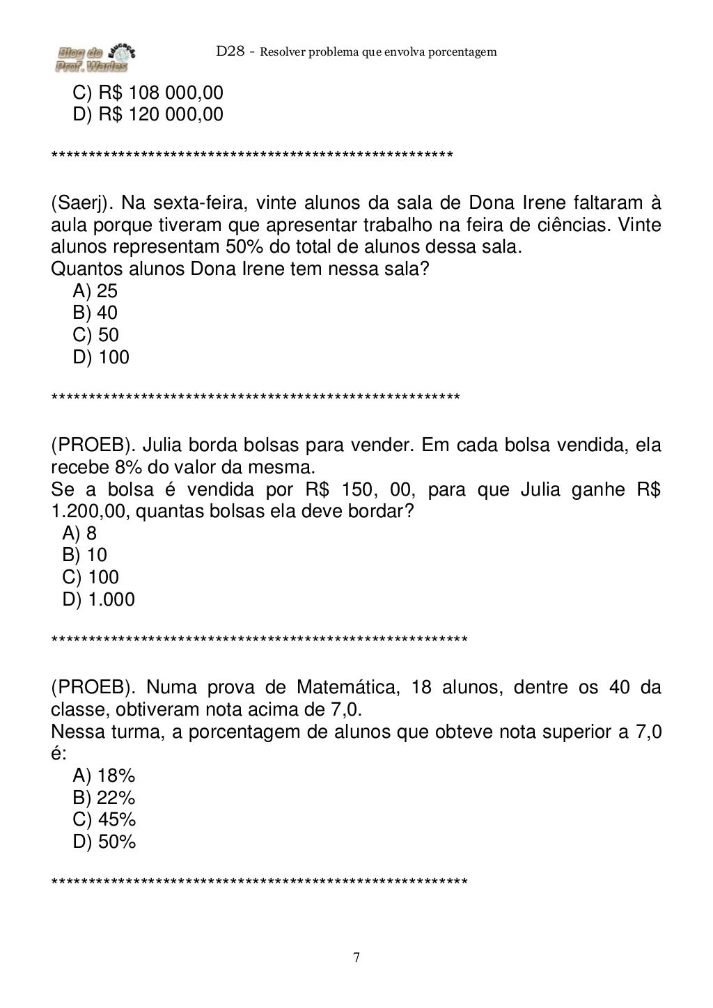 Elabore Uma Situacao Problema Que Envolva O Conceito De Razao