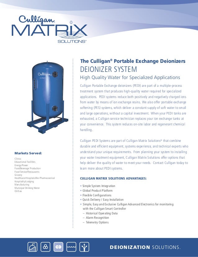 Culligan PE DI Tanks