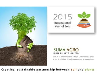 Creating sustainable partnership between soil and plants
 