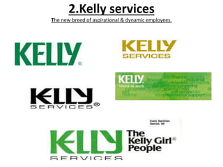 2.Kelly services
The new breed of aspirational & dynamic employees.
 