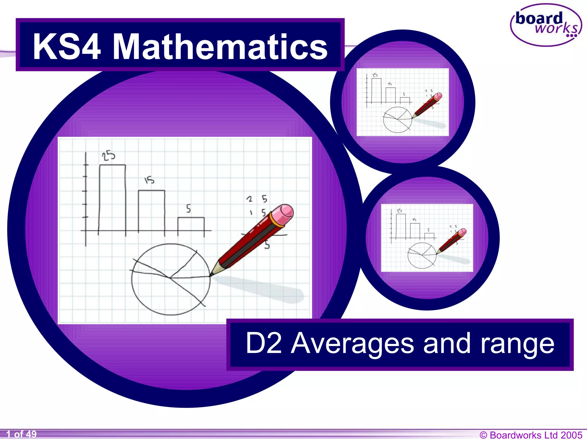 D2 Averages and range KS4 Mathematics 