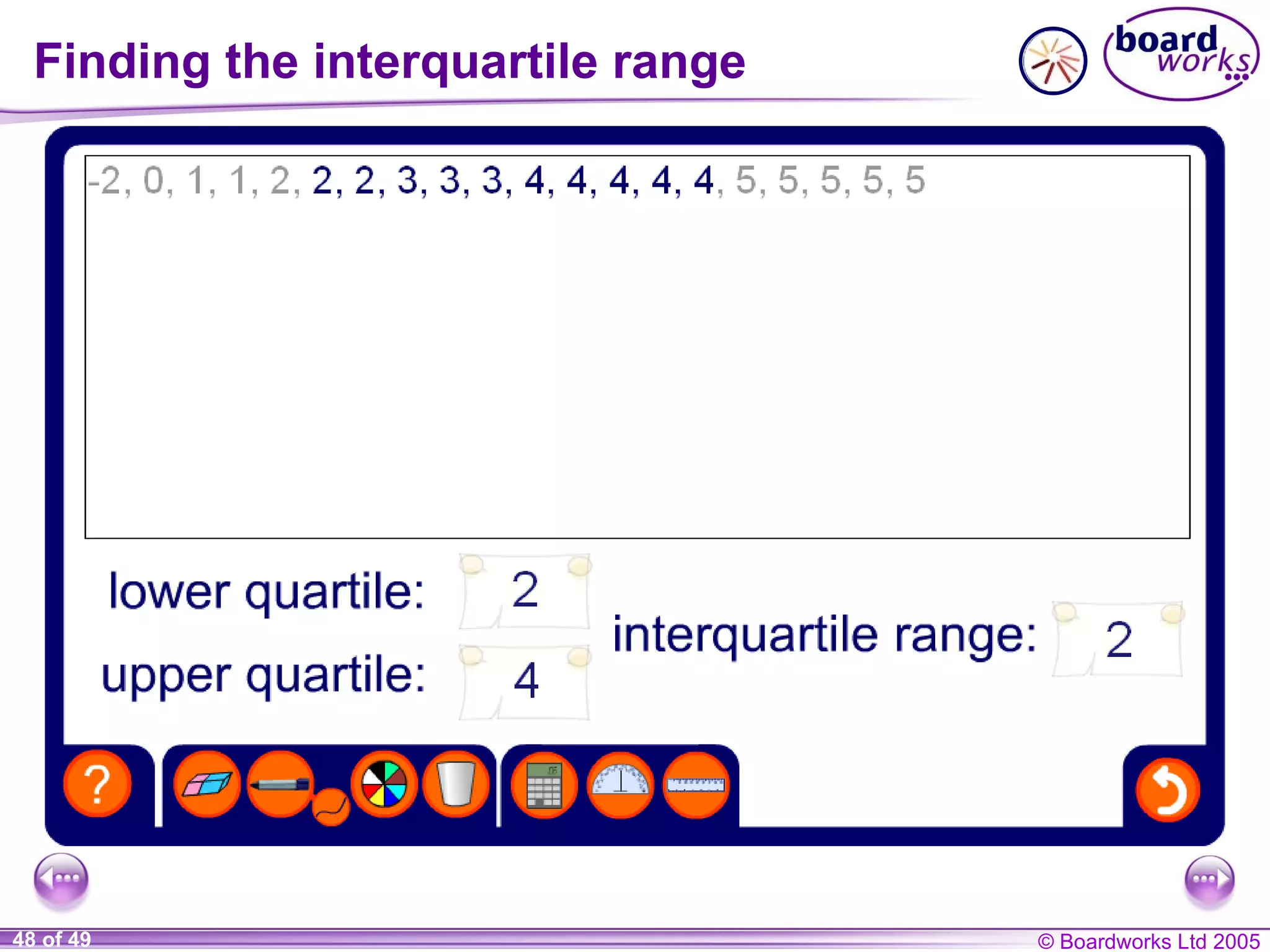 Finding the interquartile range 