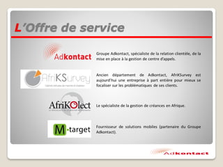 L’Offre de service
 