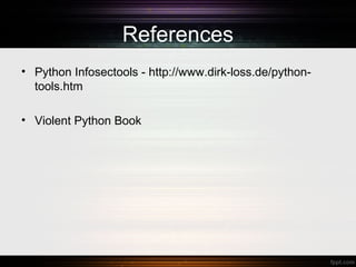 Python for pentesters | PPT