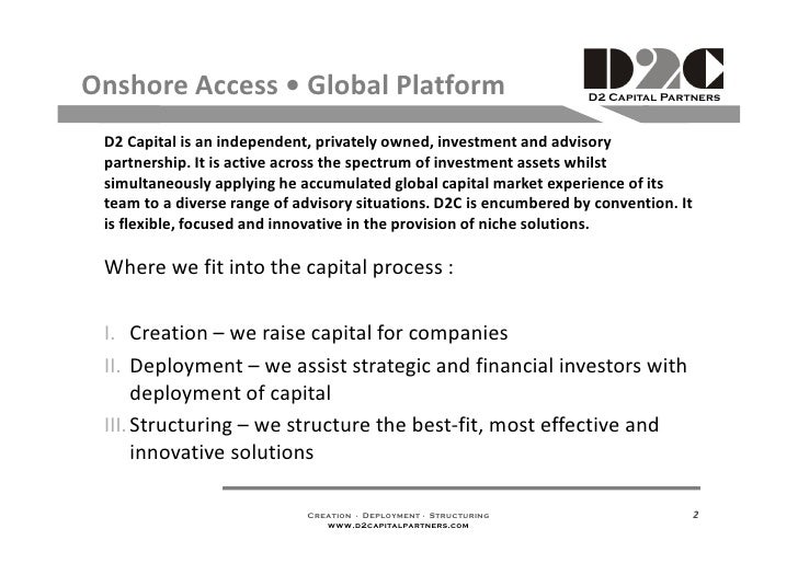 D2 Capital Partners Capital Markets Internship