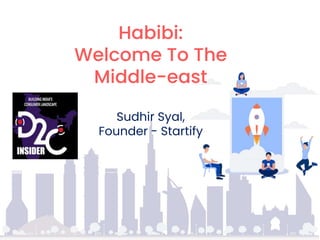 Habibi:
Welcome To The
Middle-east
Sudhir Syal,
Founder - Startify
 