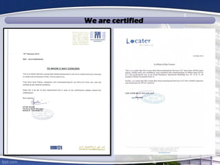 We are certified
 