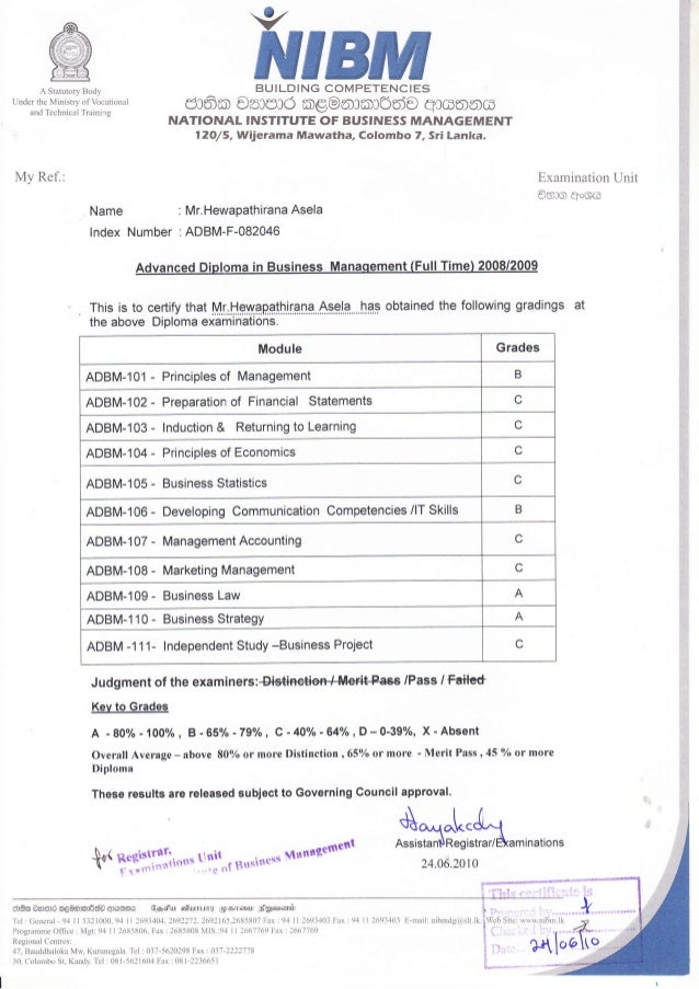NIBM Advance Diploma national-diploma-for-ss-malahlela