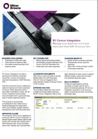 Milner Browne SAP B1 Integration