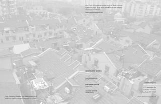 Cover : Dislocating, Ahmedabad, India (Mehak Sachdeva 2015)
Inside Cover : Dislocated Shanghai, China (Jack Darcey 2013)
BEHIND THE SCENES
CONTENT EDITOR
Jack Darcey
Have a story you would like to share? Have any photos you want
to show the world? We are always looking for new and innovative
submissions and materials.
urban.submissions@gmail.com
PUBLISHING EDITOR
Logan Clark
GRAPHIC EDITOR
Mehak Sachdeva
URBAN Magazine
1172 Amsterdam Ave
Columbia University
New York, NY - 10027
urban.submissions@gmail.com
 
