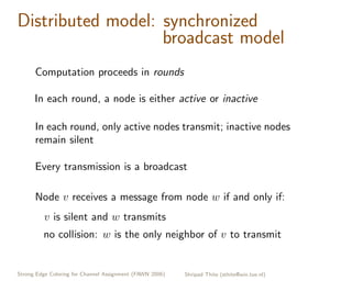 Strong Edge Coloring for Channel Assignment in Wireless Radio Networks
