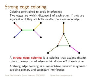 Strong Edge Coloring for Channel Assignment in Wireless Radio Networks