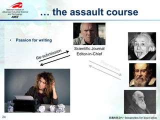 … the assault course
24
• Passion for writing
Scientific Journal
Editor-in-Chief
 