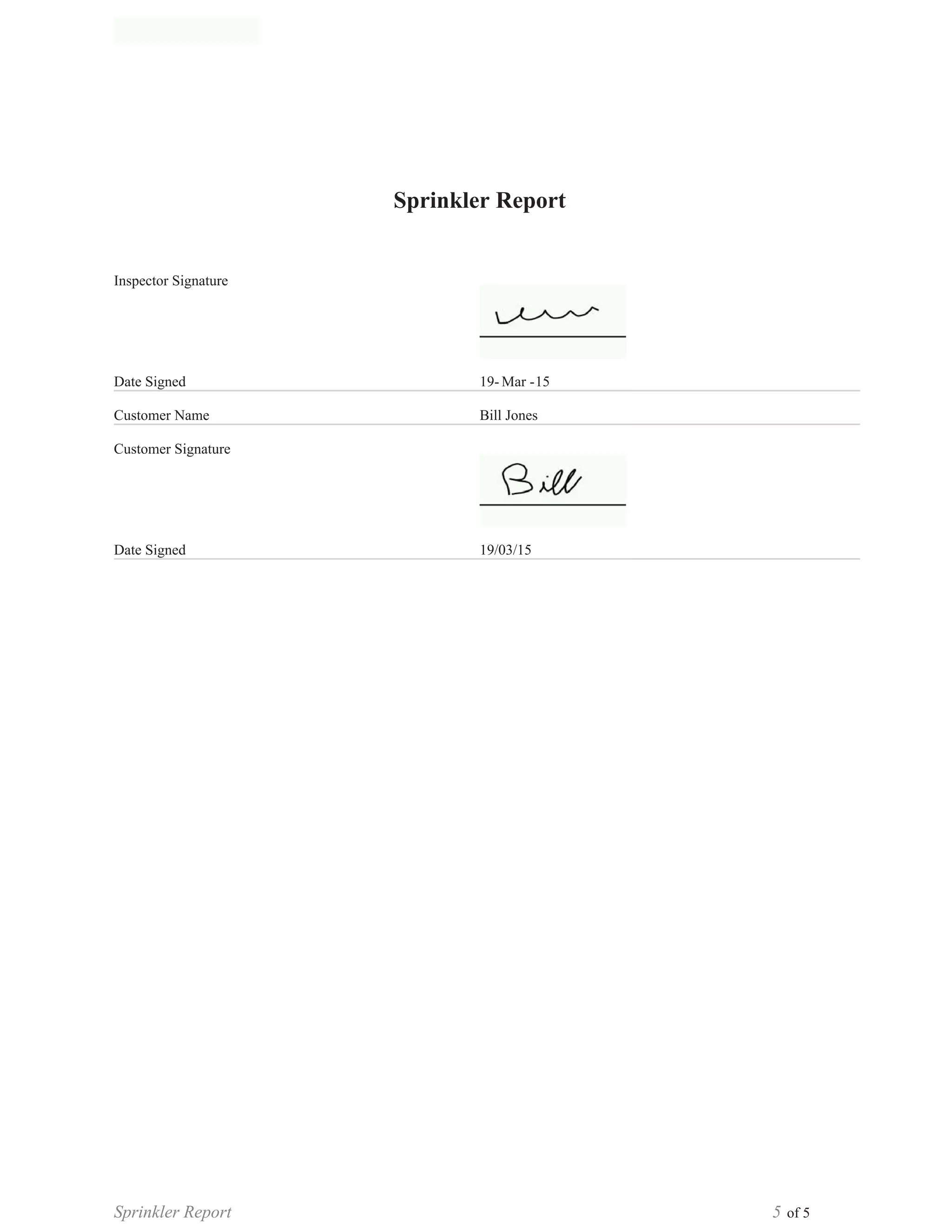 Sprinkler Report Pdf