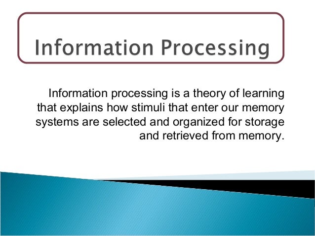 information processing learning theory