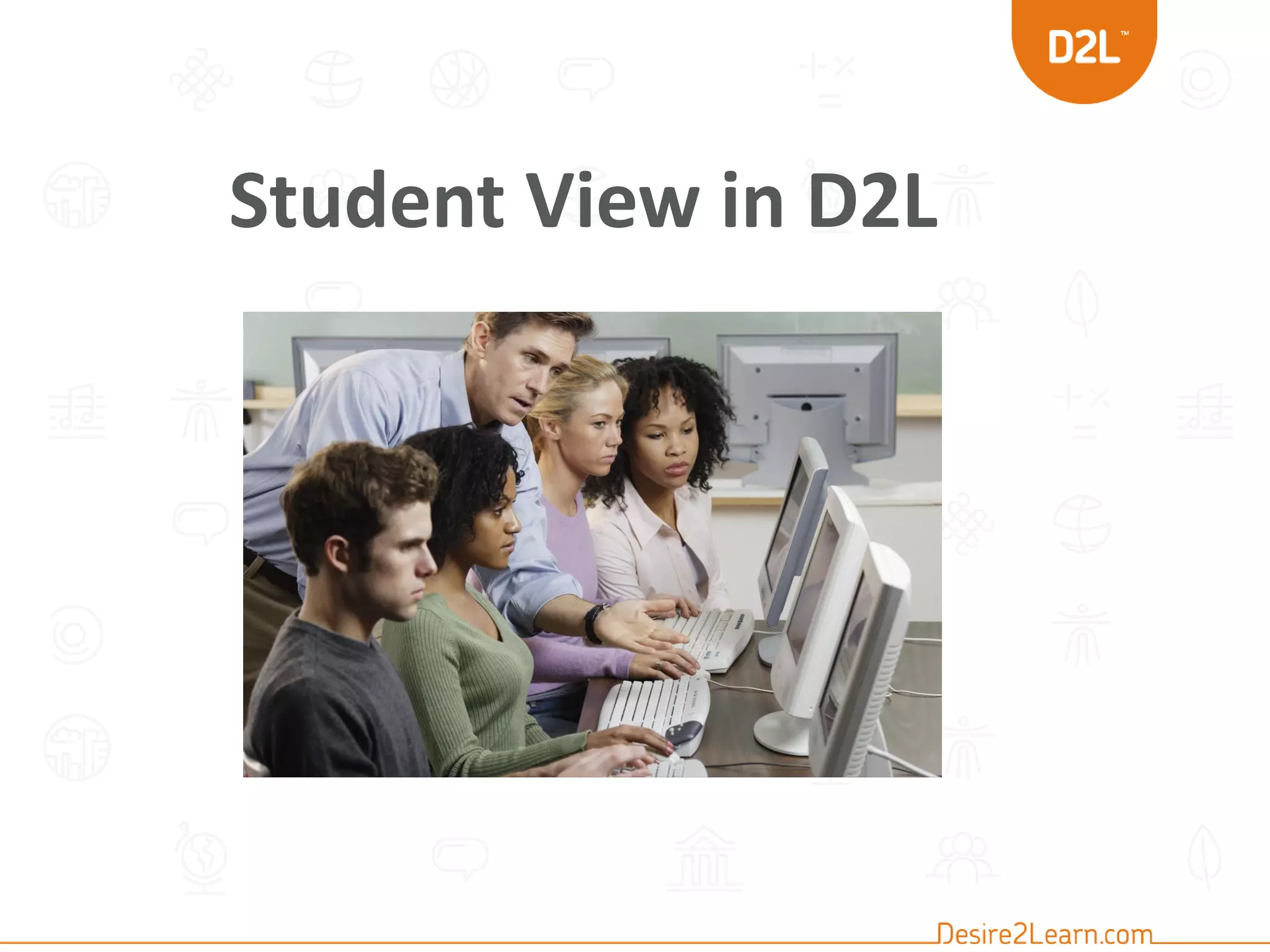 Student View in D2L
 