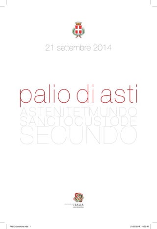 21 settembre 2014
PALIO_brochure.indd 1 21/07/2014 18.30.41
 