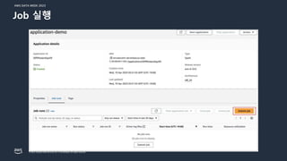 AWS DATA WEEK 2023
© 2023, Amazon Web Services, Inc. or its affiliates. All rights reserved.
Job 실행
 