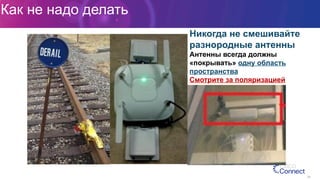 Никогда не смешивайте
разнородные антенны
Антенны всегда должны
«покрывать» одну область
пространства
Смотрите за поляризацией
Как не надо делать
94
 