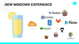 NEW WINDOWS EXPERIENCE
AWS
CloudFormation
 