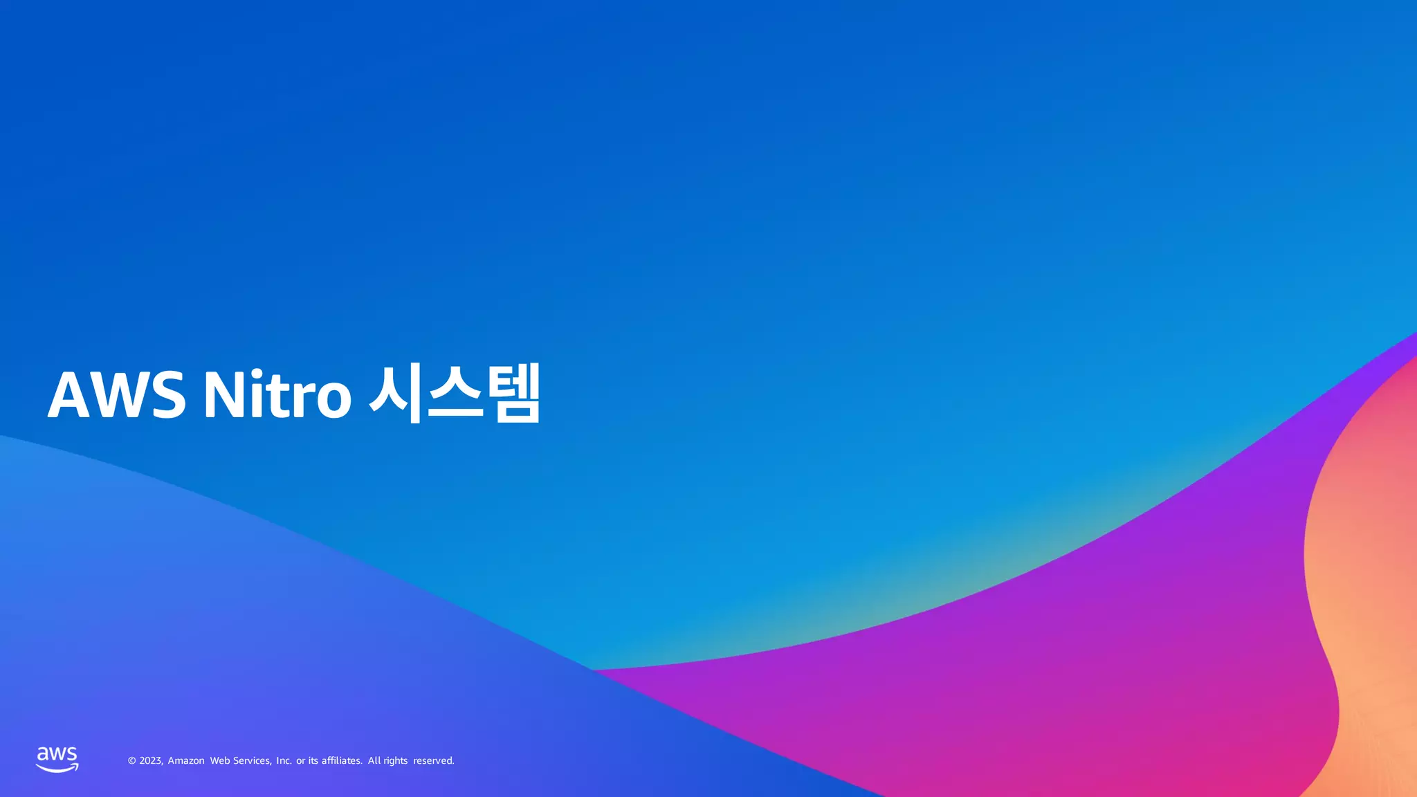 © 2023, Amazon Web Services, Inc. or its affiliates. All rights reserved.
© 2023, Amazon Web Services, Inc. or its affiliates. All rights reserved.
AWS Nitro
 