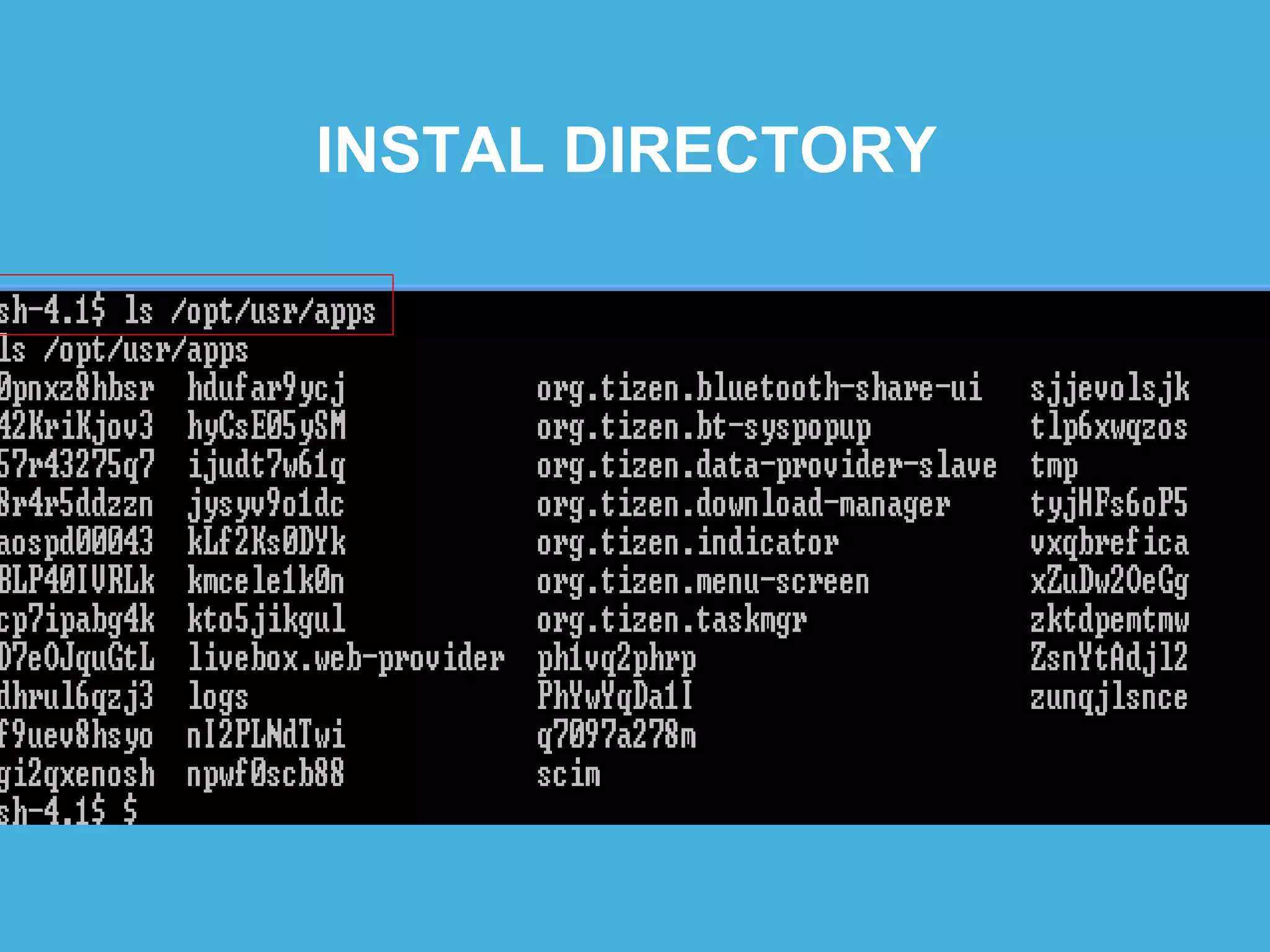 INSTAL DIRECTORY
 