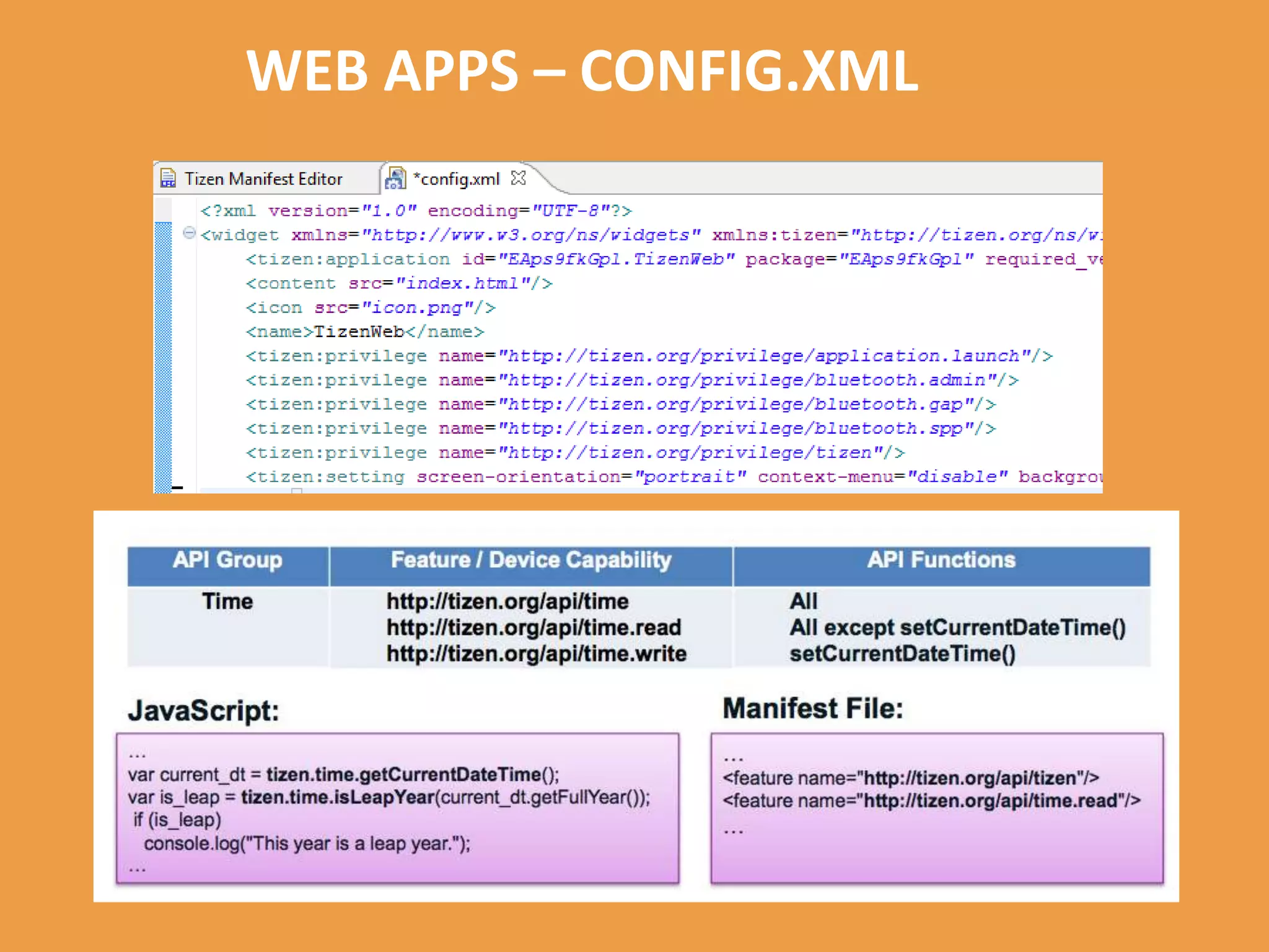 WEB APPS – CONFIG.XML
 