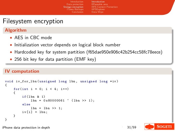 Iphone Data Protection In Depth