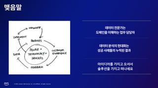 © 2023, Amazon Web Services, Inc. or its affiliates. All rights reserved.
아이디어를가지고오셔서
솔루션을가지고떠나세요
 