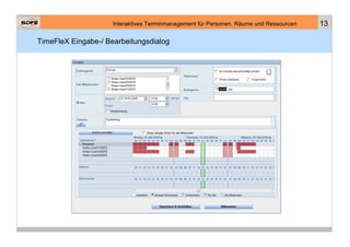 Interaktives Terminmanagement für Personen, Räume und Ressourcen   13

TimeFleX Eingabe-/ Bearbeitungsdialog
 