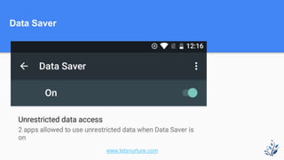 Data Saver
www.letsnurture.com
 