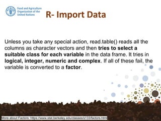 Unless you take any special action, read.table() reads all the
columns as character vectors and then tries to select a
suitable class for each variable in the data frame. It tries in
logical, integer, numeric and complex. If all of these fail, the
variable is converted to a factor.
More about Factors: https://www.stat.berkeley.edu/classes/s133/factors.html
 
