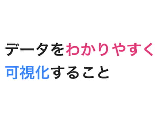 データをわかりやすく
可視化すること
 