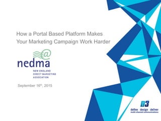 How a Portal Based Platform Makes
Your Marketing Campaign Work Harder
September 16th, 2015
 