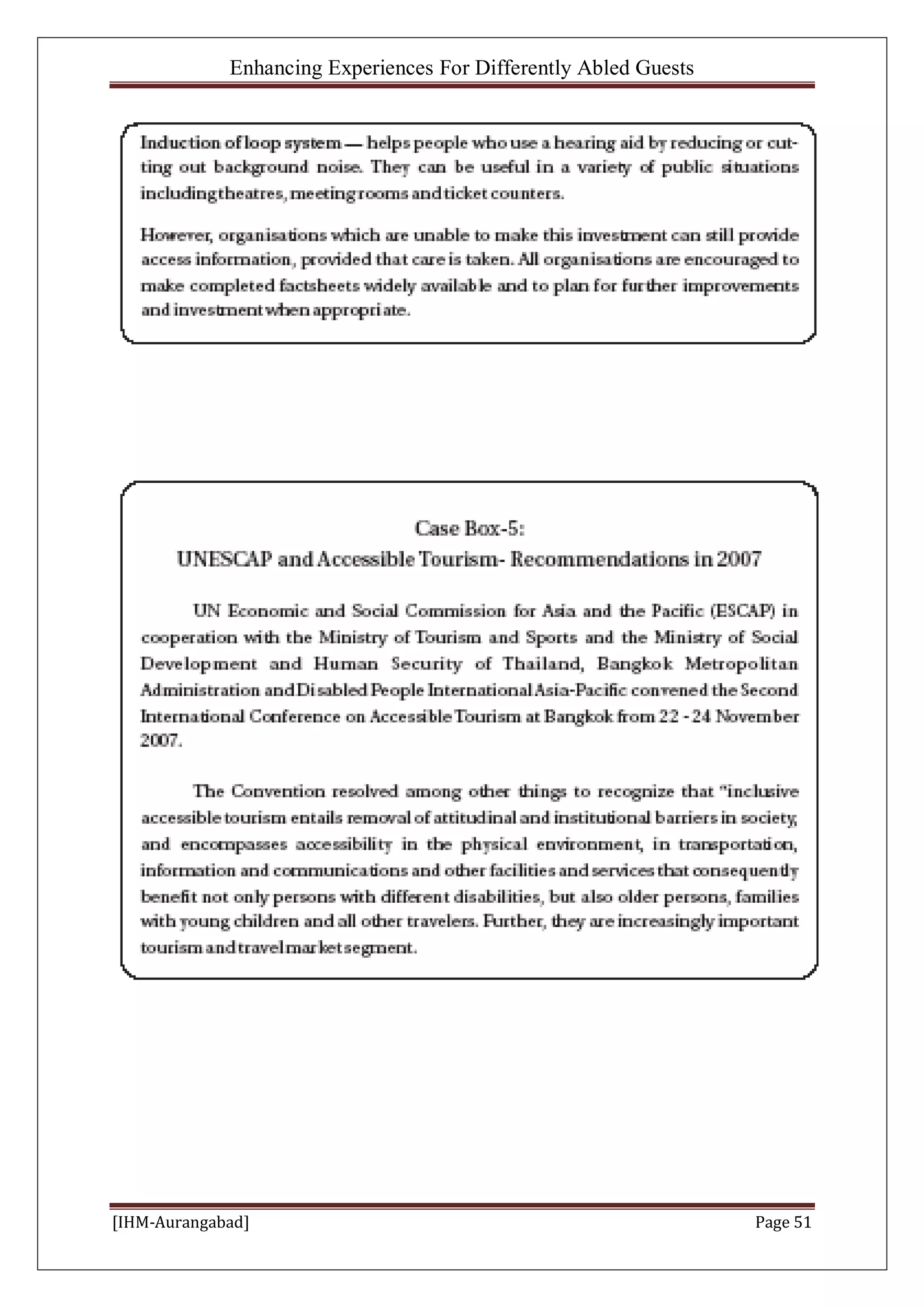 Enhancing Experiences For Differently Abled Guests
[IHM-Aurangabad] Page 51
 