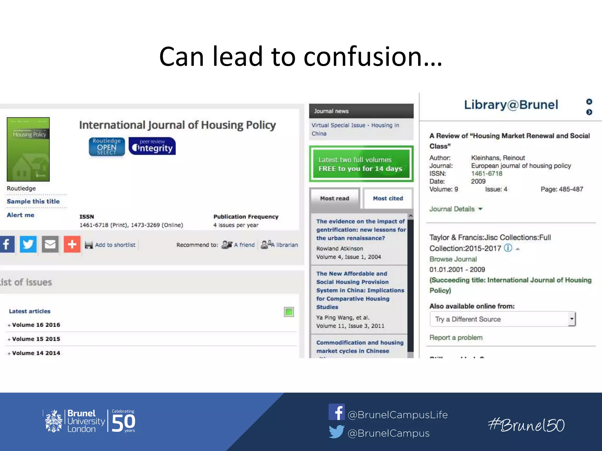 Can lead to confusion…
 