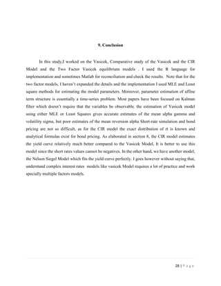 Vasicek Model Project | PDF