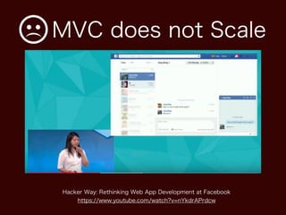 MVC does not Scale
Hacker Way: Rethinking Web App Development at Facebook
https://www.youtube.com/watch?v=nYkdrAPrdcw
 