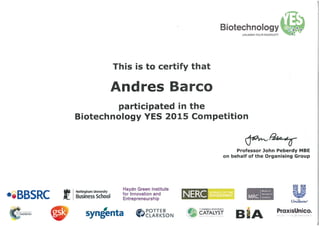biotechyes certificate