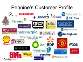 3
PTL Customer Profile
Pennine’s Customer Profile
 