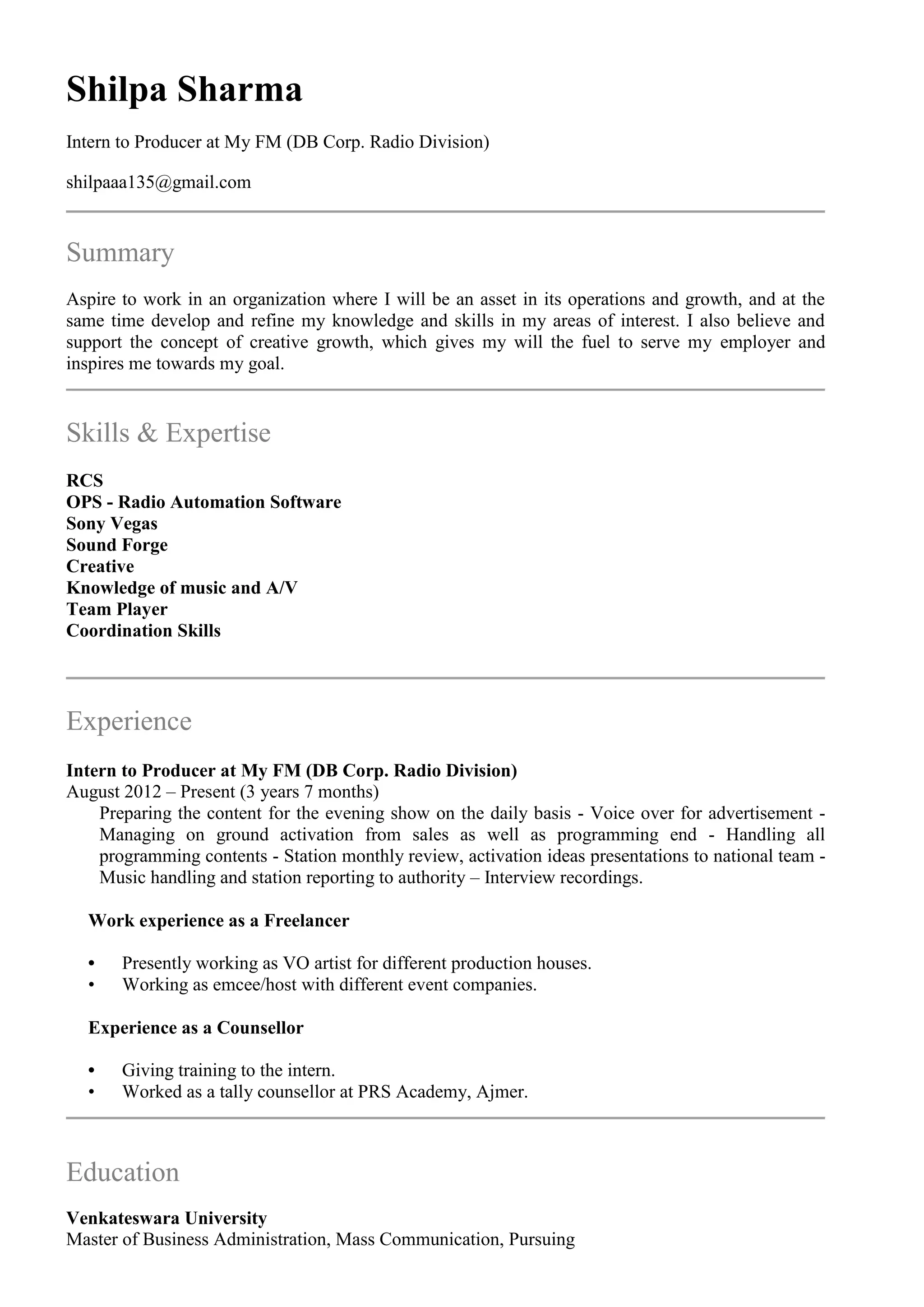 Shilpa Sharma Social Media Profile | PDF